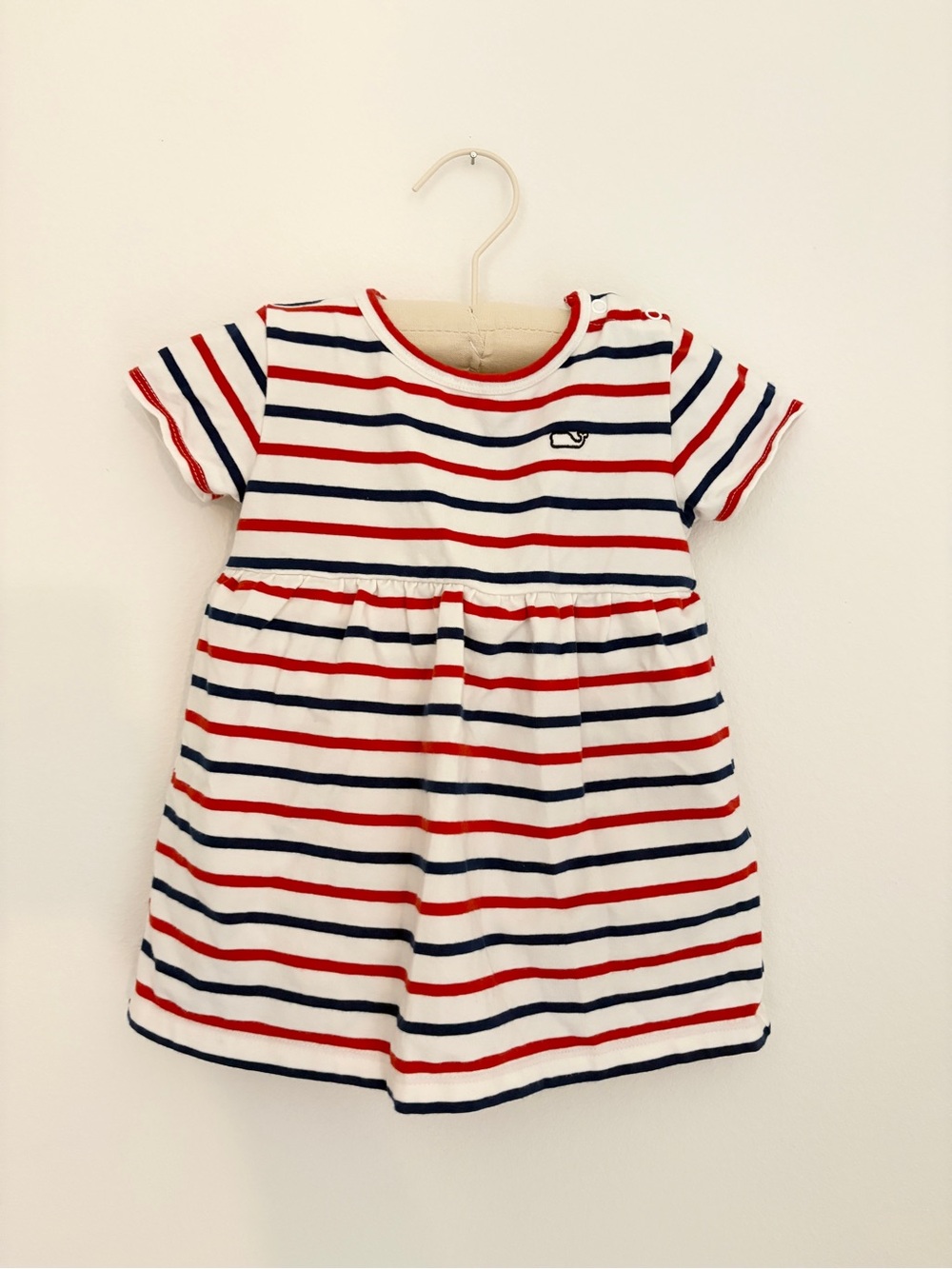 Vineyard Vines Striped Red & Navy Cotton Toddler Dress